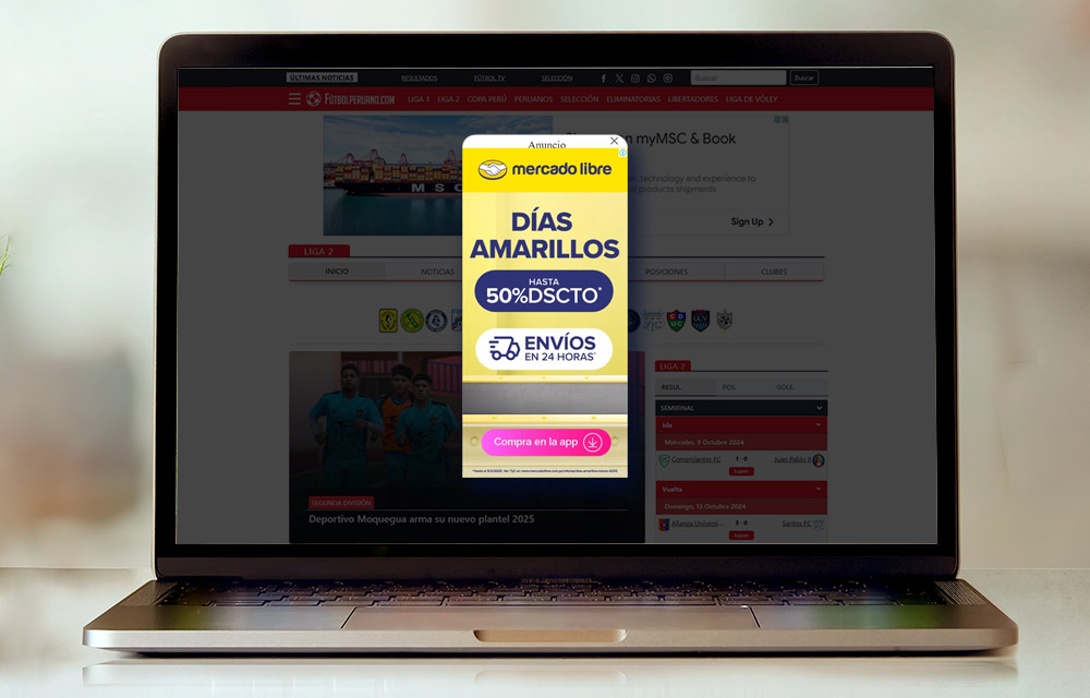 Ejemplo de Publicidad Interstitial 336x280