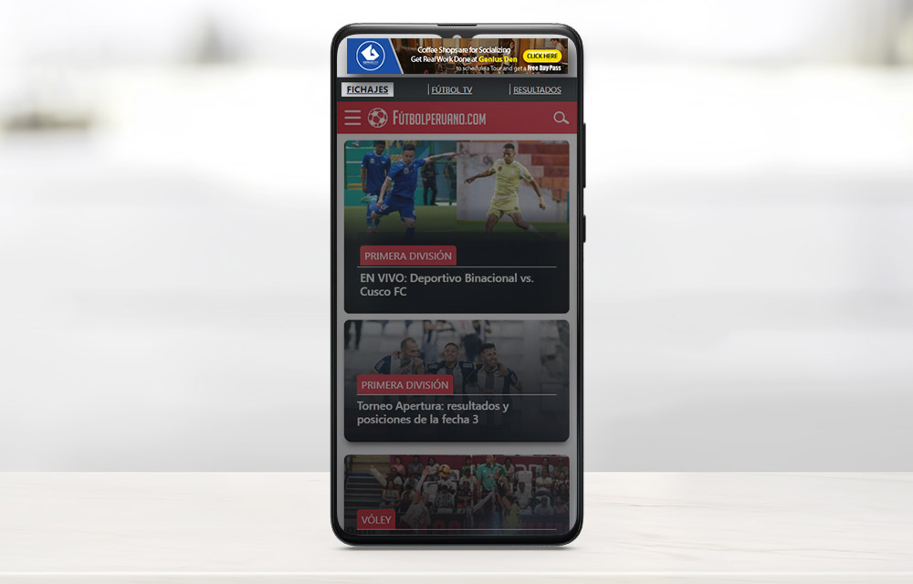 Ejemplo de Publicidad movil 320x50